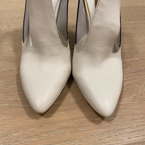NWOT Black and white leather heels size 35.5 - Picture 7 of 11